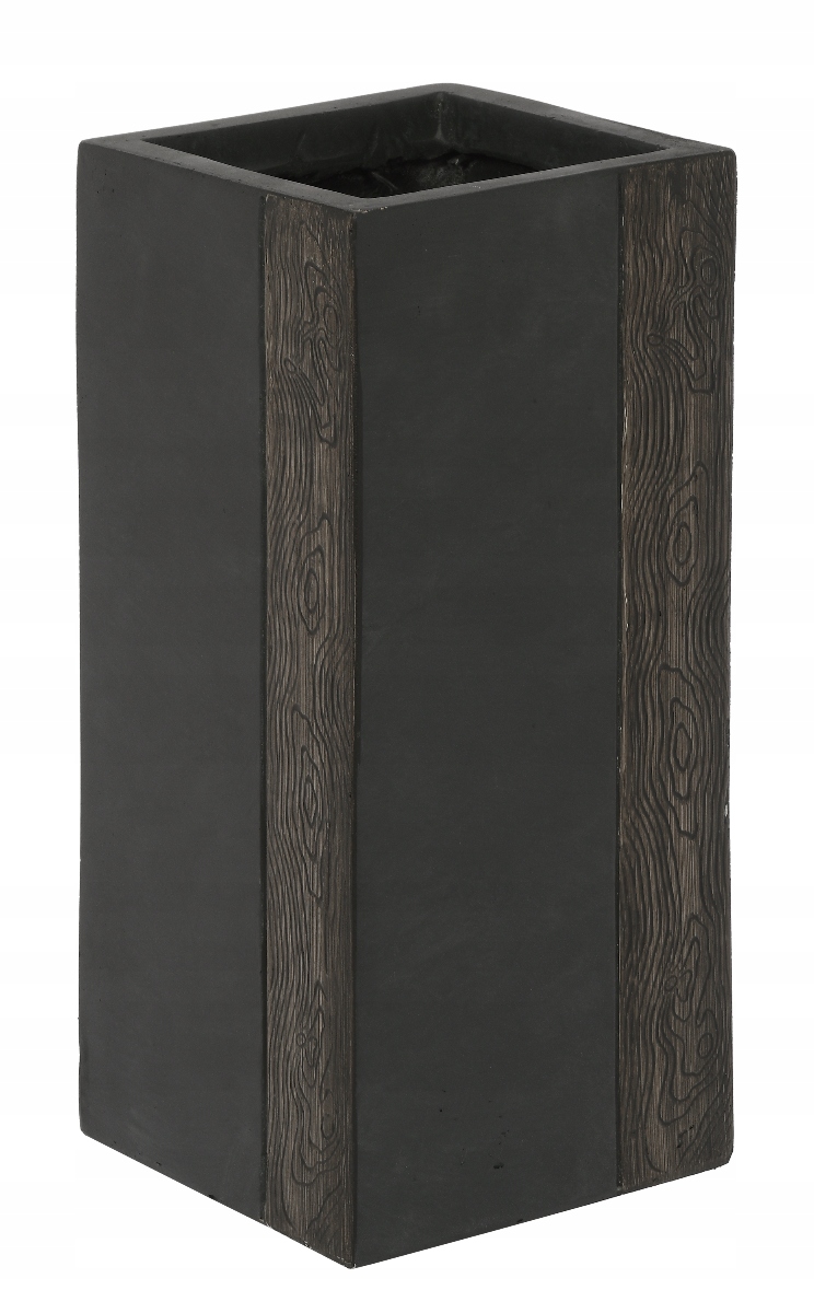 Štvorcový kvetináč S Rosario Wood 22 × 22 × 50 cm